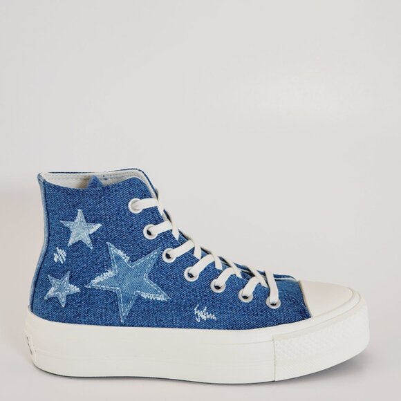 Converse CTAS Lift Hi Denim Navy/Egret Women's Platform Sneakers A12045C NWT - Picture 2 of 6